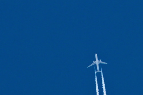 Ghost plane. Geisterflugzeug.Plane above Rhodes, 2017.