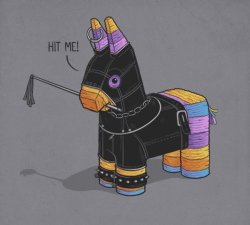 funnypicturesposts:  BDSM piñatas