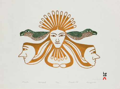 girlartistsonly: Artist: Kenojuak Ashevak (1927-2013) Kenojuak Ashevak, a Canadian artist and printm