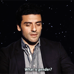sorrynotsorrybi:draculords:“Is BB-8 a boy or a girl?”Oscar Isaac looking pensive as he says “what is