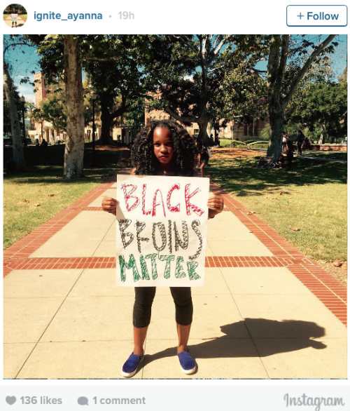 brownstatuesquesugarbaby:  micdotcom:  Black UCLA students call out their peers for hosting a blackface frat party On Tuesday, UCLA’s Sigma Phi Epsilon fraternity and Alpha Phi sorority co-hosted a party called “Kanye Western,” at which many students