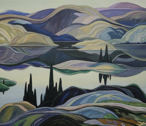 chorisarautrui:“Le lac miroir” Peinture de l’artiste canadien Franklin Carmic