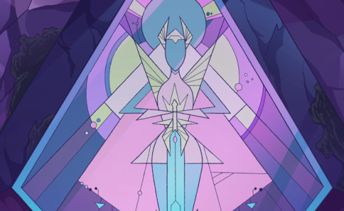 loreweaver-universe: somehow the outfit isn’t any less baller when rendered in a cubist mural 
