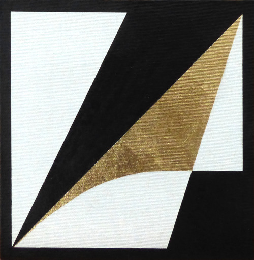 “Les Messages” Series - N°7, N°8. - “The Flare”. Ink, Gold Foil, Acrylic.