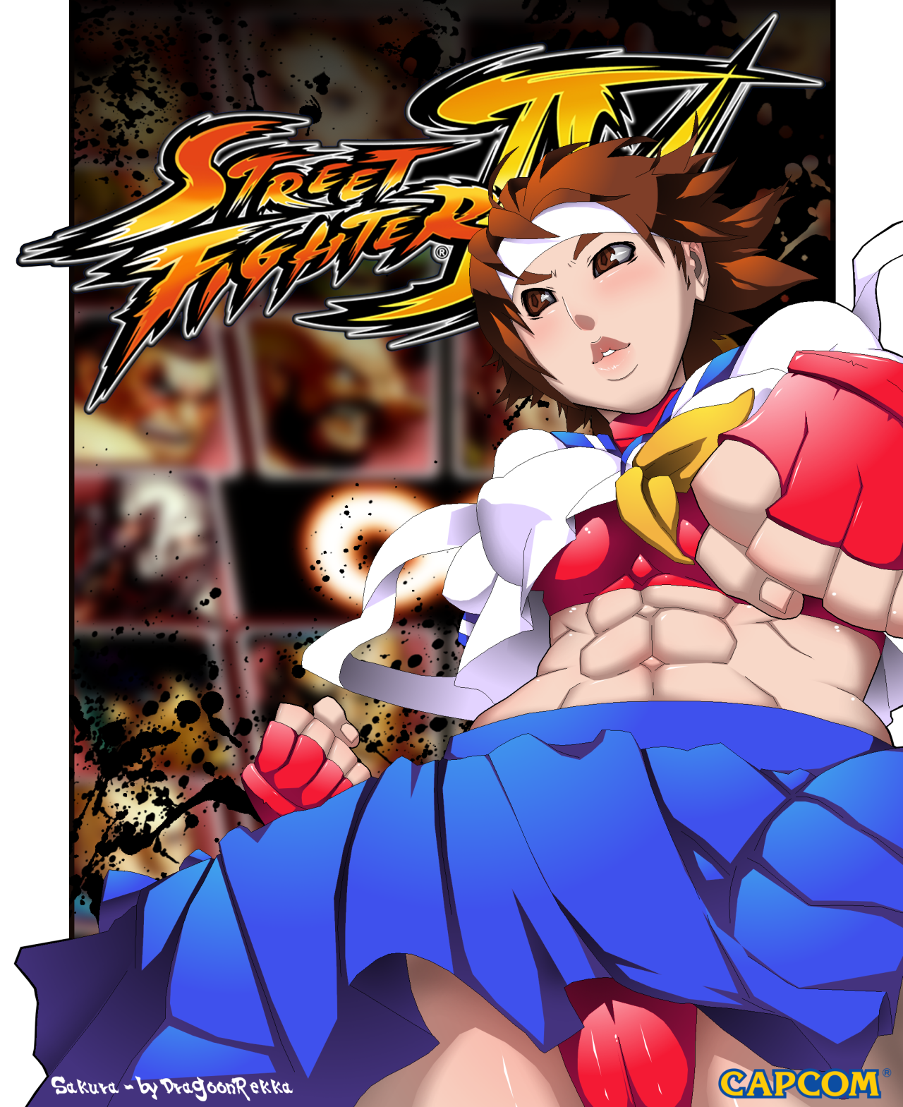 dragoonrekka:  Sakura Kasugano by DragoonRekka © Capcom http://dragoon-rekka.deviantart.com