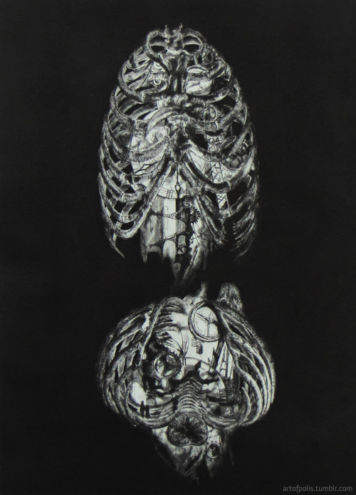 artofpolis:Graphics by Paulina Sieczkowska - artofpolis.tumblr.com1. Artificial portrait, intaglio, 