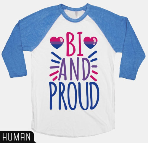 kitvshumans:  I’ve had some requests for more bi content and I’ve done my best to oblige with some! I know other designers have gotten requests too—Check out the site for bi designs from some of them. : ’ ) Bi & Proud dark shirt | light
