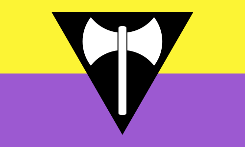 On a whim, I mashed up a nonbinary lesbian flag, and I might be in love.This is my flag now.