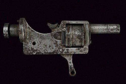 Late 19th century revolver designed to booby trap a strong box.