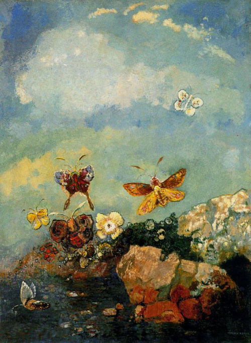 artist-redon:  Butterflies, Odilon RedonMedium: