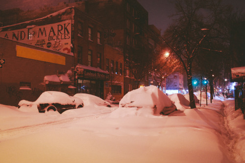 now-youre-cool: Braving the Blizzard to Go to the Bar, Brooklyn, NY, January 23rd, 2016