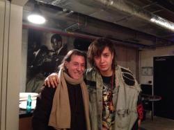 theroomisonfiree:    Albert Hammond Goodnight world just got back to the Hotel, went to see the very talented Julian Casablancas and The Voids they were great now it’s time for bed I wish you all peace love and light God Bless  backstage in Hamburg