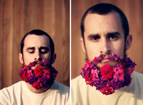 tastefullyoffensive:  Men With Fabulous Flower Beards [boredpanda]Previously: Guys With Fancy Female Hairstyles