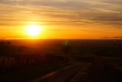 Beautiful sunset over the Isle of Arran,