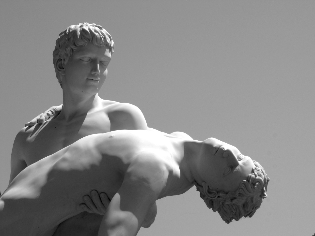 ganymedesrocks:  The weight of oneself, a sculpture by artists Michael Elmgreen(born