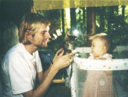 old-school-fools:  Kurt and Frances Bean Cobain, 1993 
