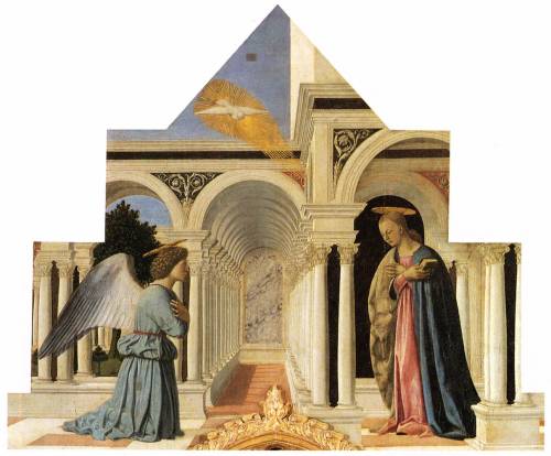 artist-francesca: The Annunciation, 1460, Piero della Francescahttps://www.wikiart.org/en/piero-dell