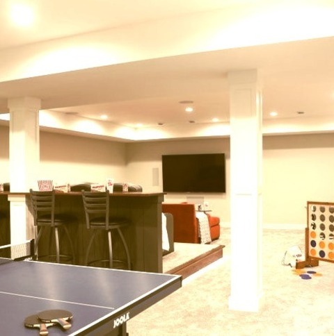 Contemporary Family Room - Enclosed