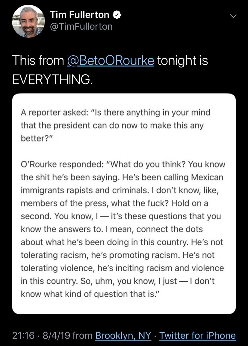 theylor:“I don’t know, like, members of the press, what the fuck?” 