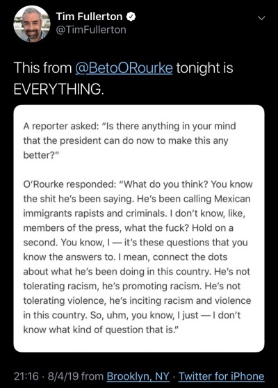theylor:“I don’t know, like, members of the press, what the fuck?” 