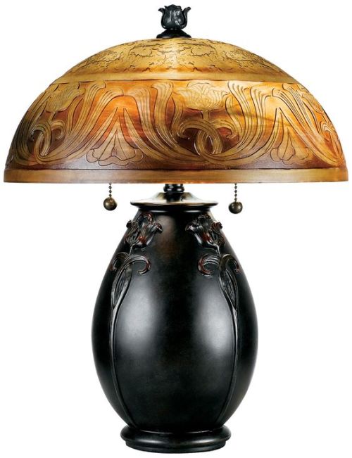  Quoizel Glenhaven 18" High Art Nouveau Accent Table Lamp 