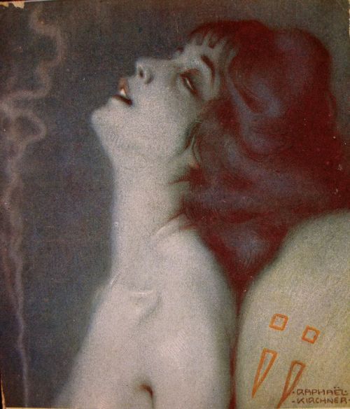 Lélie, fumeuse d'opium &mdash; A Raphael Kirchner postcard, early 20th century,