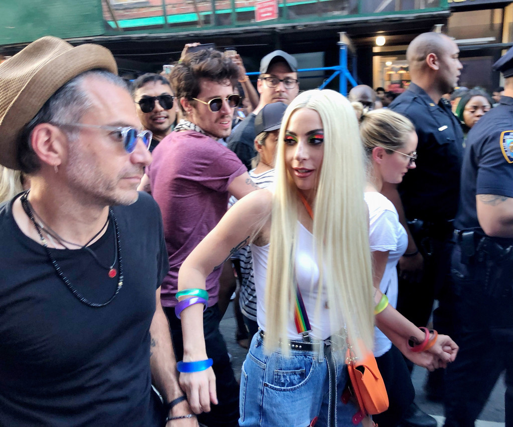 gagamedia:  June 24: Lady Gaga at pride parade in New York City.