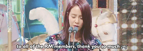 kanggary:  “I didn’t expect to get this award. It is too good for me. Being a female member, I felt like I wasn’t very helpful to the Running Man members. Still, thank you for always taking care of me.” - High Excellence Award Winner, SBS 2013