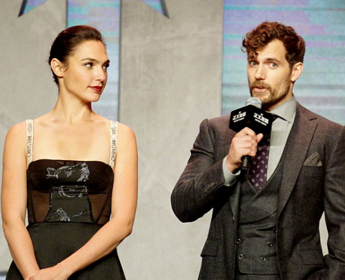 simplygalgadot: Gal Gadot and Henry Cavill onstage at the ‘Justice League’ Beijing Premi