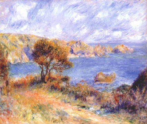 Some Renoir’s landscapes of Guernsey:Brouillard_à_Guernsey 1883View at Guernsey 1883The bay of