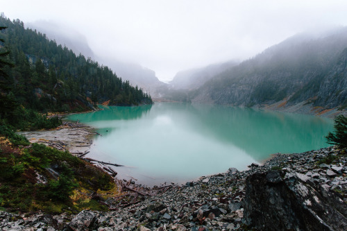 Checked out the gorgeous glacier fed Blanca lake today in the pouring rain.