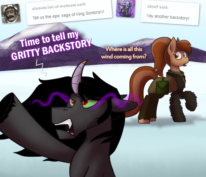 ask-king-sombra:  Backstory Part II… COMMENCE  *braces for furniture displacement*