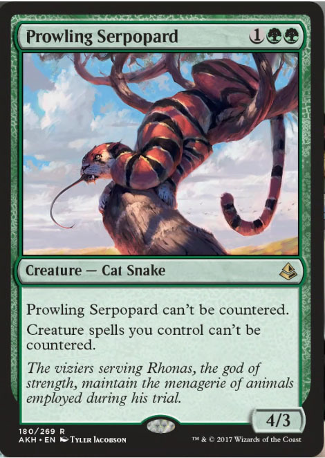 Can we talk for a second about Prowling Serpopard and how one key omission in its design has ignited