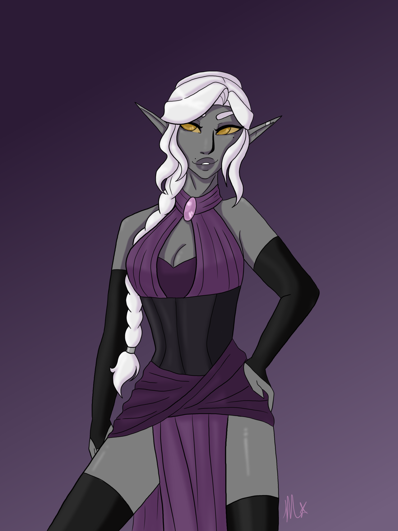 female drow warlock