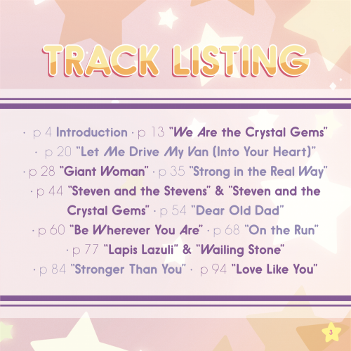 kayladrawsthings:  Another Steven Universe book I designed! This one is still upcoming, so this is a bit of a sneak preview of the inside ;). It has sheet music for most of the songs from Season 1 of Steven Universe, along with notes and tricks to help