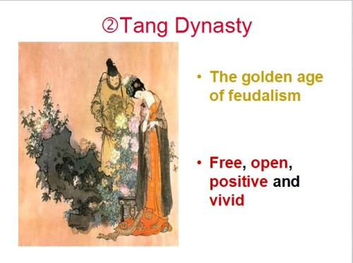 Clothing and accessories of ancient China-Sui and Tang Dynasties:golden, open and vivid.