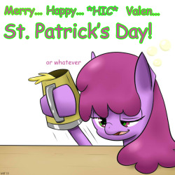 berrypunchreplies:sonikku001:Happy St. Patrick’s Day!  Drink responsibly.(Comic Sans…Only the best.)  ((Ah, fantastic! Thank you for thinking of Berry on this day, I really appreciate it all! This is Berry’s day!!))  x3
