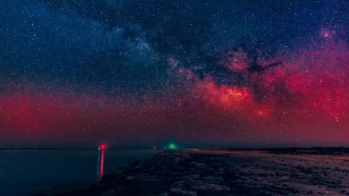 Intergalactic Shores - The Milky Way from the Jersey Shore [3223 x 1813] [OC]