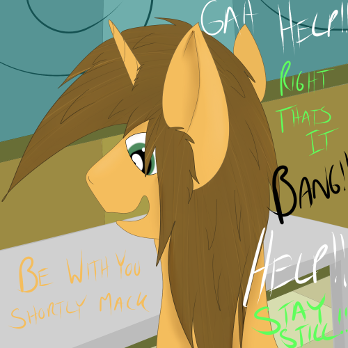 ask-djose:  Now Now Mack this wont hurt a bit….just a small scratch ((Part 1 of a question for Mack, until my tablet gets done I thought I should add this at least to show progress))  xD Poor Mack. I can sympathize, big guy ;w;