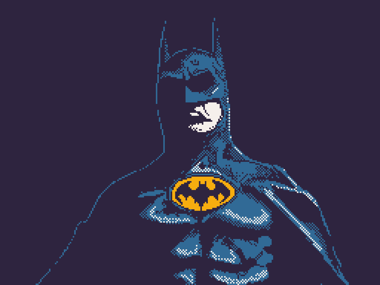 Pixel Art Old & New — Batman '89 A four colour version of the C64...