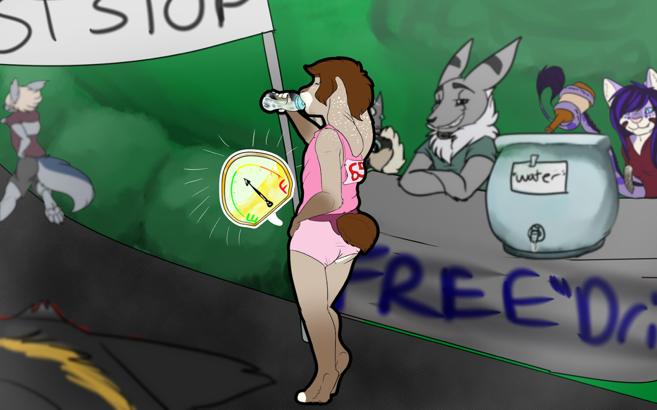 Here is an image set I got of my sona running a marathon. Sadly he forgot to use