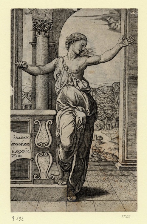 Marcantonio Raimondi after Raffaello: Lucretia c. 1511-1512 Museum of Fine Arts, Budapest