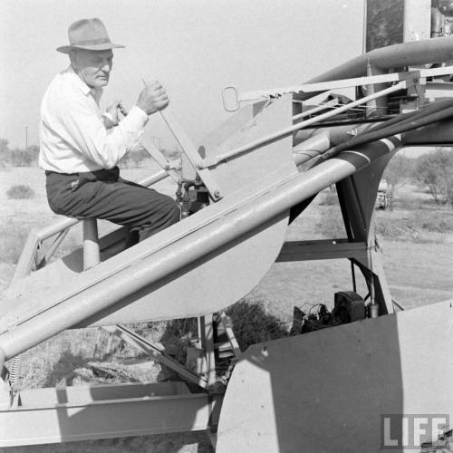 Driving the Low-Man Land Sweep land clearing machine(Michael Rougier. 1948)