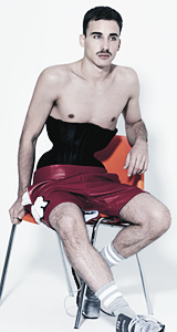 sisbblake8:   Gabriel Moginot x  So fucking sexy. I love a man in a corset. 