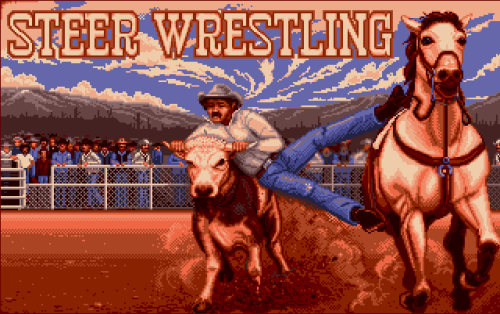 At the big VGJunk site today: cowboy activites! The excitement of cow grabbing and destroying your f