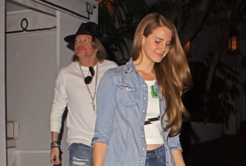 Axl Rose With Lana Del Rey, April 2012 (photo: Josephine Santos)