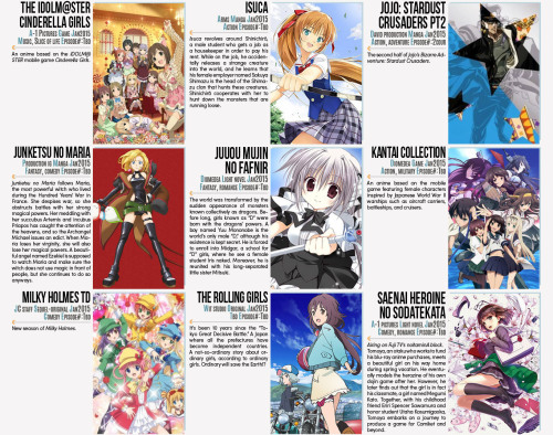 zektr:What are you interested in watching in Winter 2015 so far? Version 1.5.Full-size version