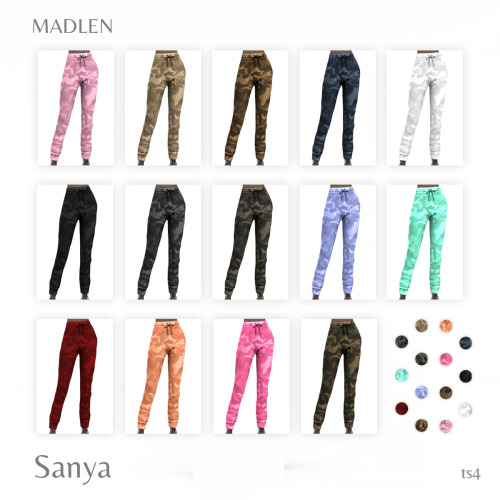 Sanya Outfit Pack Camo pants combined with semi transparent top!Separate packages.Pack includes two 