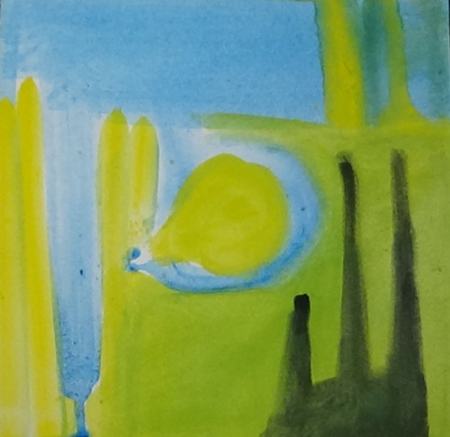 “trois arbres morts”   watercolor on cardboard  40 x 40 cmin the series: “scripta silvam”  © daniel 