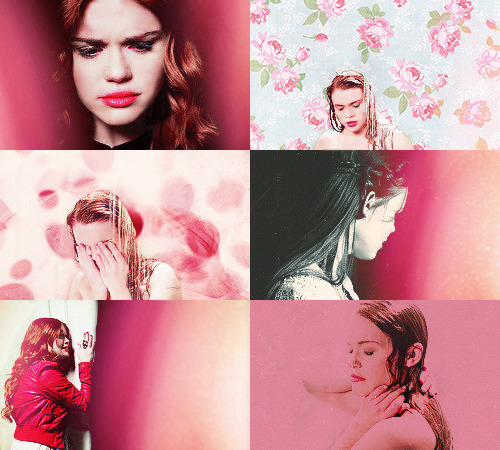 slyther-in:lydia martin + pink❝I will not fall prey to society’s desire to turn girls into emotional